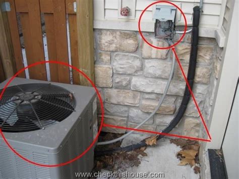 do electric companies place boxes on outdoor ac units|hvac disconnect outside unit.